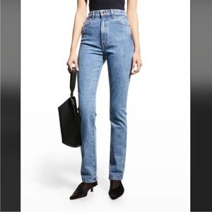 KHAITE Daria Light Blue Straight Leg Jeans